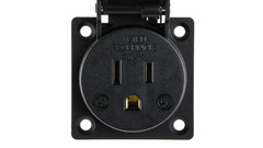 15A 125v Panel Socket IP20 ABL Sursum UL12500 50mm Plastic Mains 2P+E Electrical