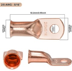 iGreely 2/0 AWG Battery Welding Cables,2/0 Gauge Copper Battery Wires 5/16′ 600V
