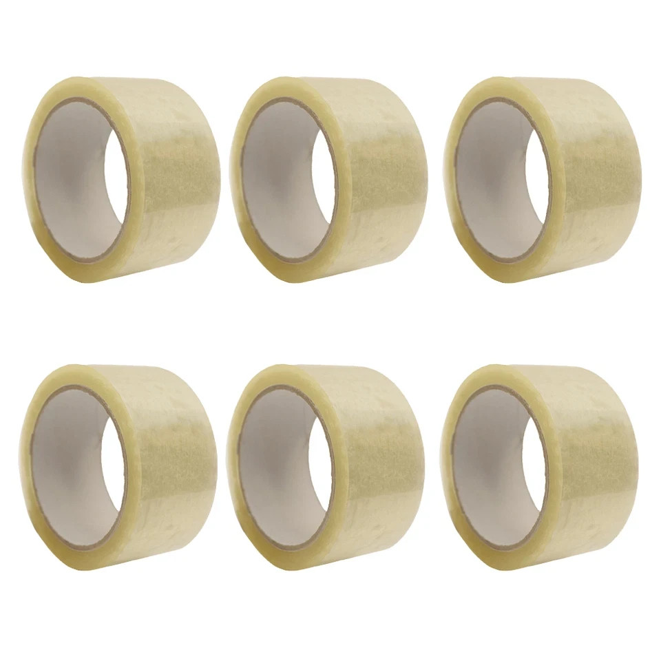 6 rolls Premium Clear Packing Tape 2″x110 yards
