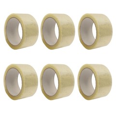 6 rolls Premium Clear Packing Tape 2″x110 yards