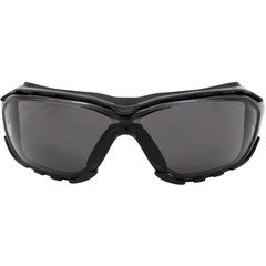 Birdz Eyewear Gasket Safety Padded Powersports Sunglasses Black with Smoke Lens