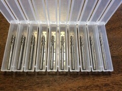SOLID CARBIDE END MILL 10 PCS 1/8″ DIAMETER 1/2″ LOC 4 FLUTE RHS RHC 10-PACK USA