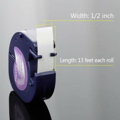 10PK Compatible Dymo LetraTag 16952 Refill 12mm Plastic Label Tape Clear LT-100H