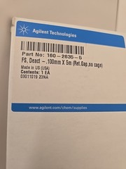 Agilent #160-2635-5 Deactivated Fused Silica, 5 m, 0.10 mm, 0.36 mm OD