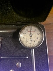 LS STARRETT No. 196 Universal Dial Test Indicator Set in Padded Case Vintage USA