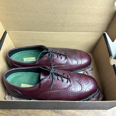 Wolverine Mens Steel Toe Oxford Wingtip Maroon Shoes Size 11