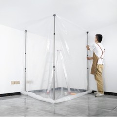 Uimoso Dust Barrier Poles 10 Ft Dust Barrier System with 4 Telescoping Poles