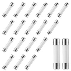 Litoexpe 20-Pack 20 amp Slow-Blow Time Delay Fuses, 20A 250V Silver, Ivory