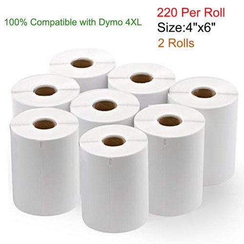 4″x6″ Direct Thermal Shipping Labels 220/Roll Compatible 1744907 Dymo 4XLPrinter