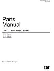 CAT Caterpillar 236D3 Skid Steer Loader KXL AZ6 F9C Parts Catalog Manual PDF USB