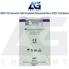 MDT Dental FG ZirconIT ADJ Football Diamond Coated Bur Z257 L19.0mm Ø2.3mmX5.0mm