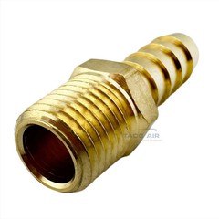10 Pack 3/8″ ID Hose Barb x 1/4″ Male NPT Pipe Thread Brass Straight Fitting