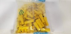 GK-F608P INSULATED FEMALE TERMINAL, 12-10 AWG 4-6mm² YELLOW QTY 100 NIB
