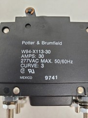 W94-X113-30 Potter & Brumfield 30 Amp Circuit Breaker – Next Day Option