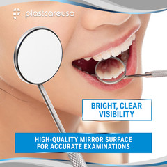 Dental Mirror #5 with Handle German Steel Autoclavable Dentist Examination Tool