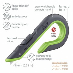 Slice 10503Gr 6-1/2 In. Nylon Self-Retracting Utility Box Cutter