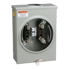 Schneider Square D UTRS101B 125A Ringless Overhead Meter Socket Box No Bypass