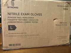 1804 Powder Free Nitrile Medical Exam Gloves – Pack of 1000, Size L. A2