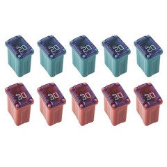 10PCS Micro Cartridge Fuses FMM M-Case Female Fuse For Car Truck SUV – 20A 30A