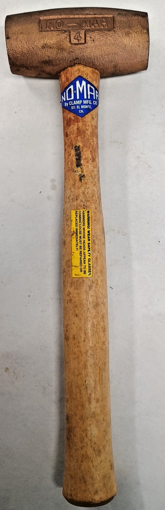 No-Mar #4 Copper Hammer Hickory Handle No-Spark 1-3/4″ DIA