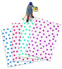 10″ x 13″ Pink|Teal|Purple|Blue Polka Dot -Flat Poly Mailers (50 Pack)