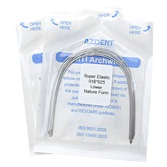 AZDENT Dental Orthodontic Super Elastic Niti Rectangular Arch Wire Ovoid/Nature