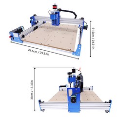 Pro CNC Machine 4040-PRO Router Woodworking Metal Acrylic MDF Metal Cutting + RC