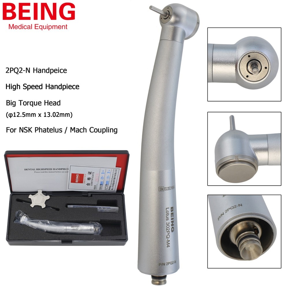 BEING Dental High Speed Handpiece 45 Degree Angle NSK Phatelus Coupler 4 6 Hole