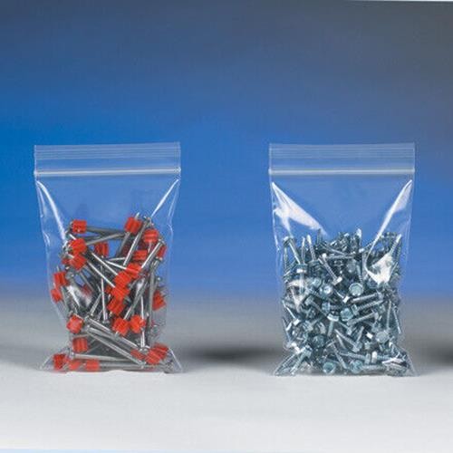 Resealable Poly Bag 6 x 15 Inch 1000 Pack, 4 Mil, Clear Lock Seal Zipper Baggies
