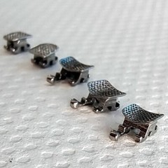 10 Packs Dental Orthodontic Metal Brackets Braces Mini Roth.022 Hooks 345