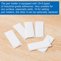 10 Pack Adhesive Pencil Holders for Desk,Silicone Flexible Pen Holder for Wall