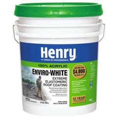 687 Enviro-White 100% Acrylic Reflective Elastomeric Roof Coating 5 Gal.