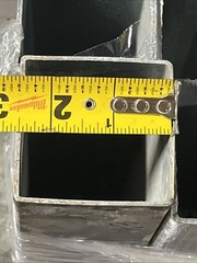 6 Scrap Repair Art 2-1/2″ X 2-1/2” Galvanized Square Tube Cut 9-5/8 10-1/4 Lot 7