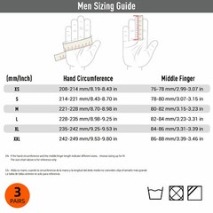 Vgo 3Pairs Synthetic Leather Work Gloves,Mechanic Gloves,Outdoor Gloves(SL7895)