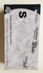 NitriDerm Ultra White Small Nitrile Synthetic Gloves Powder Free-one Box/100