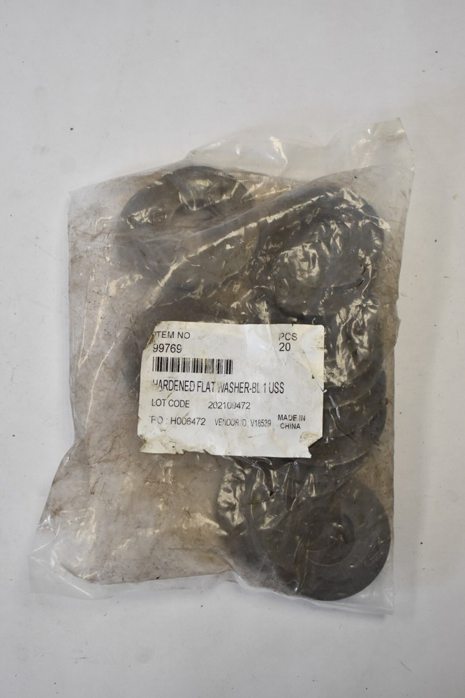 Hardened Flat Washers USS Grade 8 Carbon Steel 20 Pack 1″ 99769 Hardware