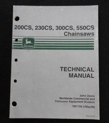 JOHN DEERE 200CS 230CS 300CS 550CS CHAINSAW TECHNICAL SERVICE REPAIR MANUAL NICE