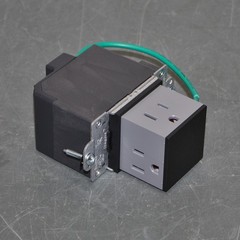 Legrand Pop-Out Outlet ARPTR151GG2, 125V AC, 15A, Single Gang, Graphite