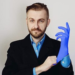 Nitrile Blend Material Disposable Gloves, Powder Free, Latex Free, 100-Pack