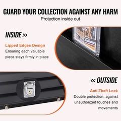 Wall Mount Display Case for 36 Cards 30.5×24.3×2.1in with 98% UV Block Glass