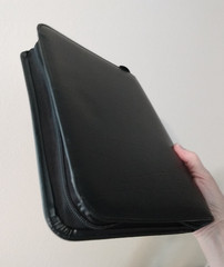Day-Timer Black Zippered Planner Cover Organizer 8″x10.5″ 7 ring, NICE!