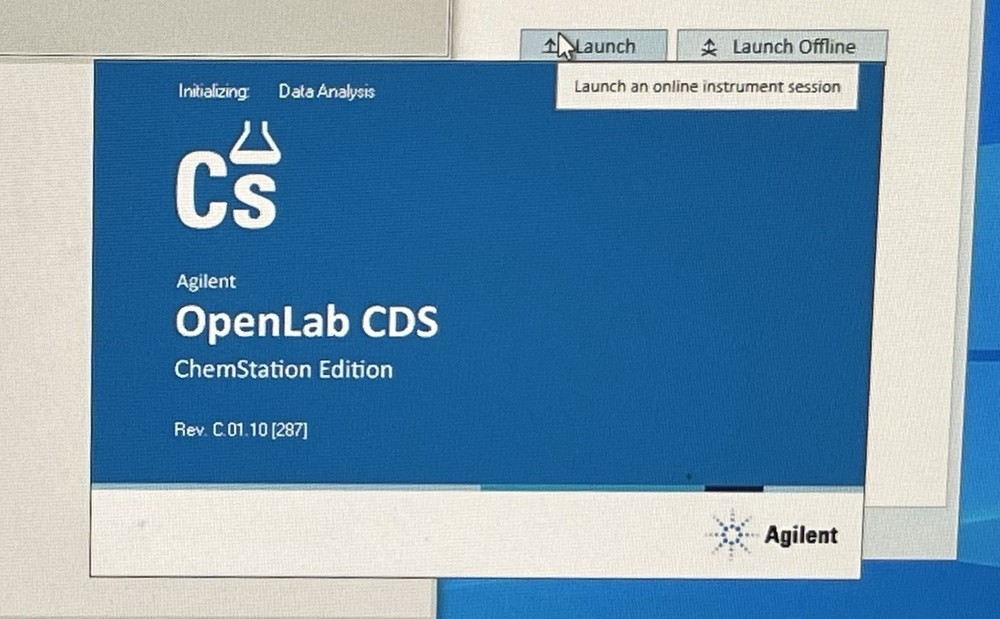 Dell PC w/ Agilent OpenLab Chemstation C.01.10 on Win 10
