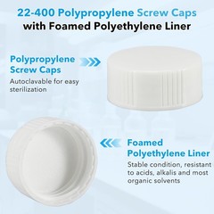 500x 20ml Scintillation Vials Glass vial Sample vials Lab vials w/ cap PE gasket