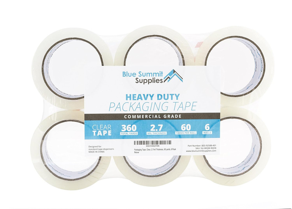 Blue Summit Supplies Heavy Duty Packaging Tape Clear Packing Tape Designed fo…