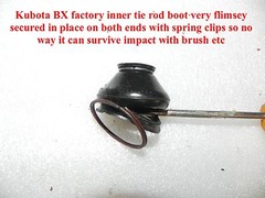 Kubota BX,B,GR Inner Tie Rod Boots (2) USA made not China copy 1 yr warranty