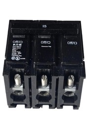 Eaton BR315 15A 3-Pole 240V 10kAIC Molded Case Circuit Breaker
