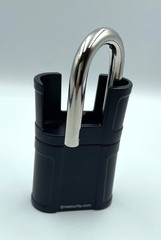 FJM Security SX-875 4-Dial Combination Padlock Shrouded Shackle Blk New