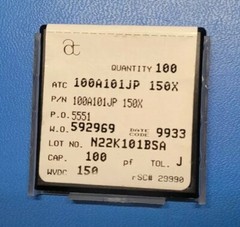 **NEW** (LOT 100) ATC100A101JP150X, ATC, RF MICROWAVE, 100pf, 150VDC, 5%
