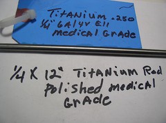 1/4” DIA.TITANIUM ROD 6 AL-4V-ELI GRADE 23. 10PCS. 12″+POLISHED MEDICAL GRADE