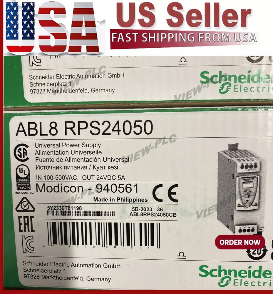 New In Box Schneider ABL8RPS24050 24V 5A Power Supply